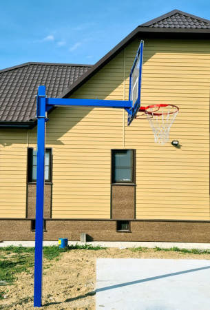 Баскетбольная стойка для улицы под бетонирование разборная вынос 1,2 м фото