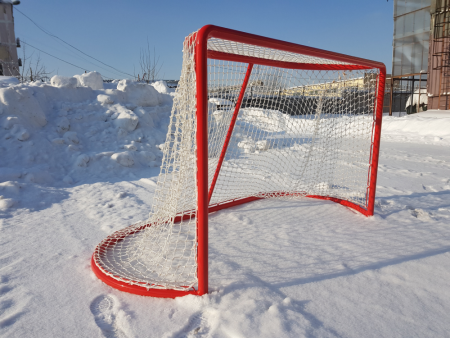Ворота хоккейные 183х122 см, цельносварные на шпильках фото
